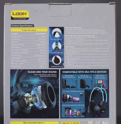 LOGIN L‑285 RGB Gaming Headphones